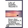 Life Of Goethe, Volume Ii door Brown Peter Hume