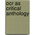 Ocr As Critical Anthology