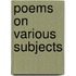 Poems on Various Subjects