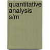 Quantitative Analysis S/M by Underwood
