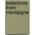 Selections From Montaigne