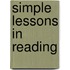 Simple Lessons in Reading