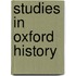 Studies in Oxford History
