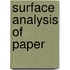 Surface Analysis of Paper