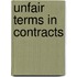 Unfair Terms In Contracts