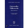 Universelles Völkerrecht by Alfred Verdross