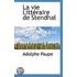 Vie Littraire de Stendhal