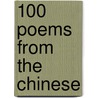 100 Poems From The Chinese door Kenneth Rexroth