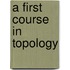 A First Course In Topology