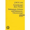 Anmerkungen übers Theater by Jakob Michael Reinhold Lenz