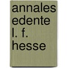 Annales Edente L. F. Hesse door Lambert von Hersfeld Lambert