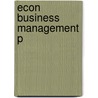 Econ Business Management P by Richard G. Lipsey