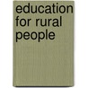 Education For Rural People by Food and Agriculture Organization