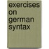 Exercises On German Syntax