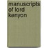 Manuscripts of Lord Kenyon