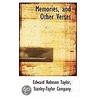 Memories, And Other Verses by Edward Robeson Taylor