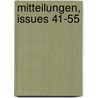 Mitteilungen, Issues 41-55 door Bern
