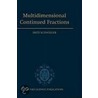 Multidim Continued Fracs C door Fritz Schweiger