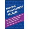 Nursing Management Secrets door Rn Ms Mba Cen Zimmermann Polly Gerber