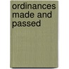 Ordinances Made and Passed door Onbekend
