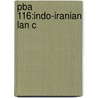 Pba 116:indo-iranian Lan C by Nicholas Sims-Williams