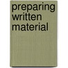Preparing Written Material door Onbekend