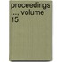 Proceedings ..., Volume 15