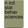 Ri Icd Stat Behav Sciences door Thorne