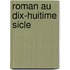 Roman Au Dix-Huitime Sicle