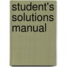 Student's Solutions Manual by Milton F. Loyer