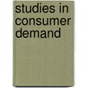 Studies In Consumer Demand by Jeffrey A. Dubin