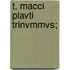 T. Macci Plavti Trinvmmvs;