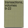 Transactions, Volumes 9-22 door Onbekend