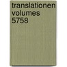 Translationen Volumes 5758 door Niclas Von Wyle