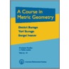A Course In Metric Geometry door Yuri Burago