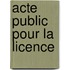 Acte Public Pour La Licence