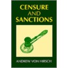 Censure & Sanctions Omclj P door Andrew von Hirsch