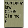 Company Law 04-05 21e Mcl P door Stephen Mayson