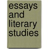 Essays And Literary Studies door Leacock Stephen