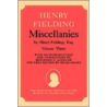 Fielding Miscellany Vol 3 C by Henry Fielding