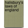 Halisbury's Laws Of England by Unknown