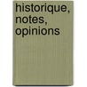 Historique, Notes, Opinions door Law American Instit