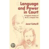 Language And Power In Court by Janet Cotterill