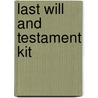 Last Will And Testament Kit door Onbekend
