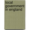 Local Government In England door E.L. Hasluck
