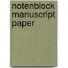 Notenblock Manuscript Paper door Voggenreiter