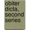 Obiter Dicta, Second Series by Augustine Birrell