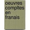 Oeuvres Compltes En Franais by Leonhard Euler