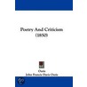 Poetry And Criticism (1850) by Outis