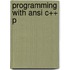 Programming With Ansi C++ P